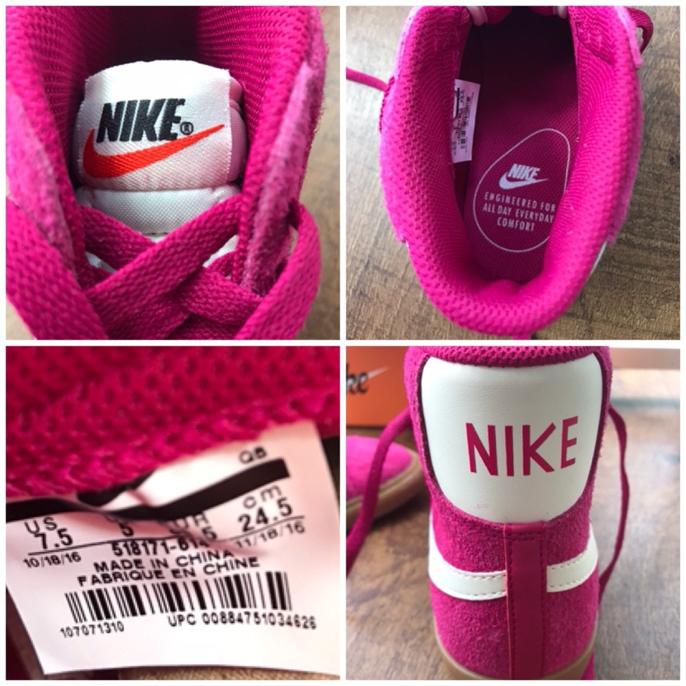 NWT Nike Blazer Mid Suede Pink Fog WMNS - Picture 7 of 8